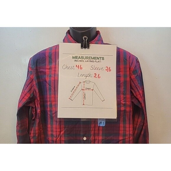 Gap Men's Large Shirt Multicolor Plaid Check Cowboy Button Cotton Long Sleeve - Picture 5 of 6